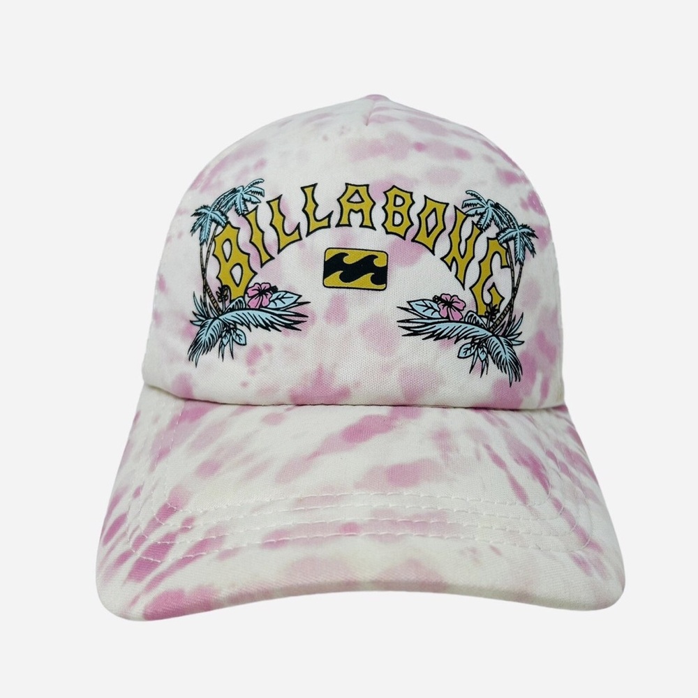 😎 Billabong Pink Tie Dye trucker hat women’s